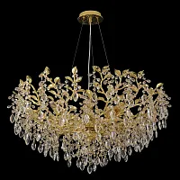 Люстра подвесная EDEN SP10 GOLD Crystal Lux прозрачная на 10 ламп, основание золотое в стиле флористика Люстра подвесная EDEN SP10 GOLD Crystal Lux прозрачная на 10 ламп, основание золотое в стиле флористика